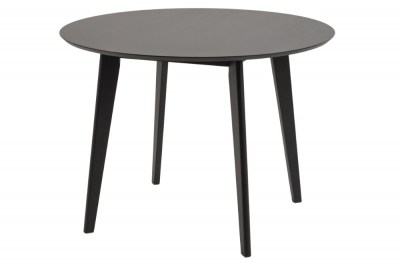 Kulatý jídelní stůl Nieves 105 cm černý dub 